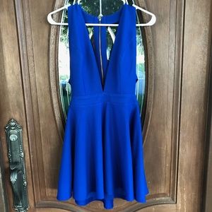 NBD X the Naven twins Nautical Blue Backless Dress
